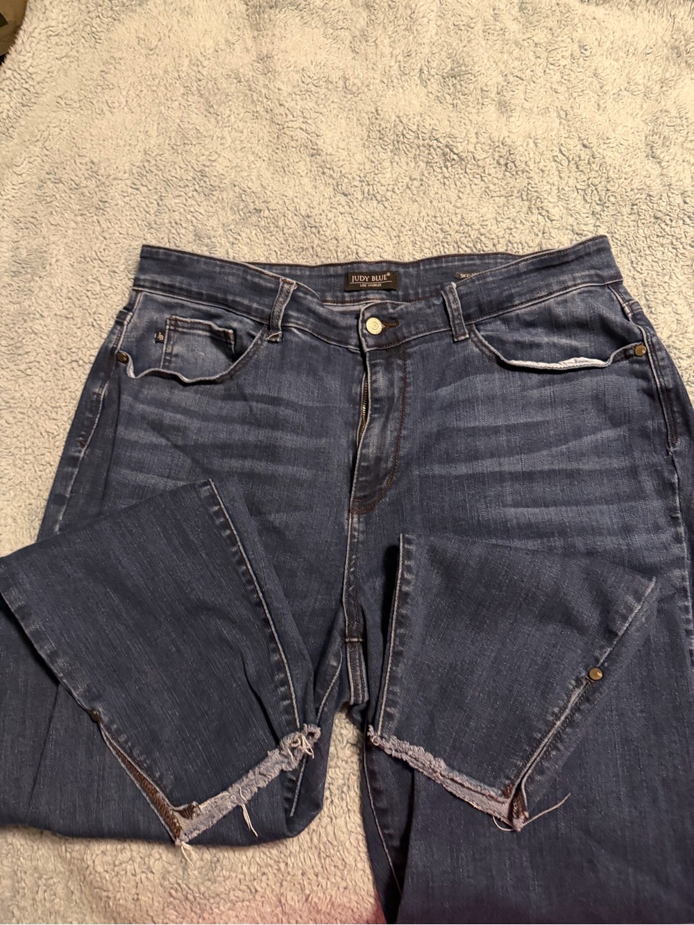 Judy Blue Dark Wash Ankle Crop Flare Jeans